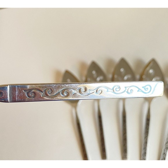 Oneida Ltd 1881 Rogers Stainless Pie Server Spanish Court Black Textured (6) Pcs - Picture 5 of 7